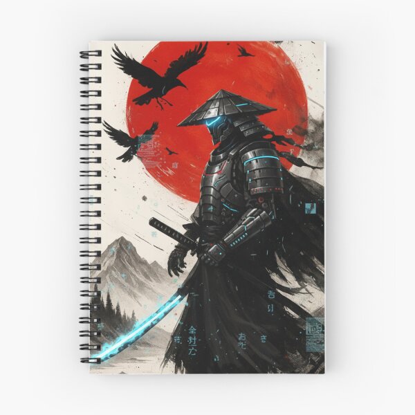 Item preview, Cyberpunk Samurai with Blue Katana – Neo Japan Artwork designed and sold by NautilusPrint.