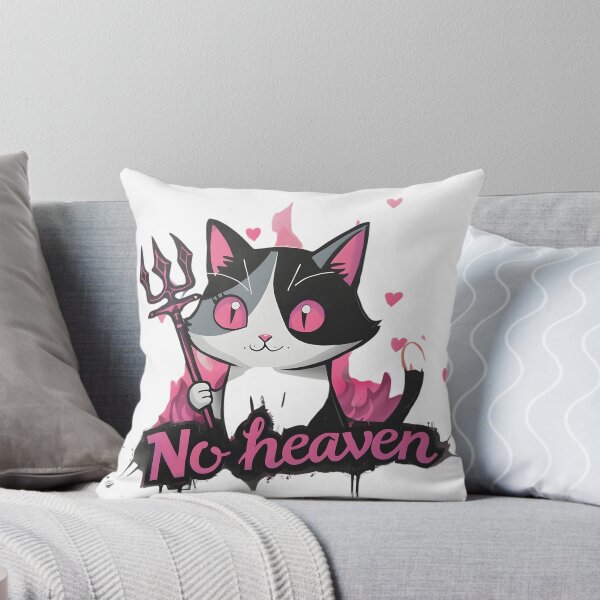 Item preview, “Cute devil cat reporting for duty ?? This ‘No Heaven’ kitty is 90% adorable, 10% chaotic energy. Perfect for anyone who looks sweet… but causes problems on purpose ??” designed and sold by No Heaven.