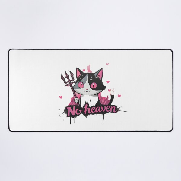 Item preview, “Cute devil cat reporting for duty ?? This ‘No Heaven’ kitty is 90% adorable, 10% chaotic energy. Perfect for anyone who looks sweet… but causes problems on purpose ??” designed and sold by No Heaven.