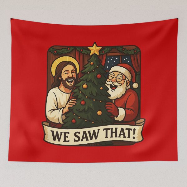 Item preview, We Saw That Jesus Santa Claus Christmas Tree designed and sold by plushism.