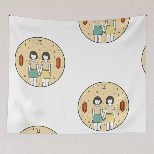 Item preview, GEMINI ZODIAC SIGN ART designed and sold by infinitearte.