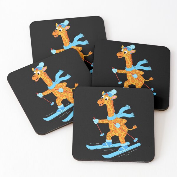 Item preview, Funny Giraffe Skiing Winter Holidays designed and sold by cosmicncozyS.