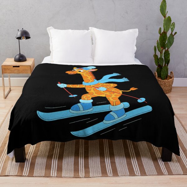 Item preview, Funny Giraffe Skiing Winter Holidays designed and sold by cosmicncozyS.