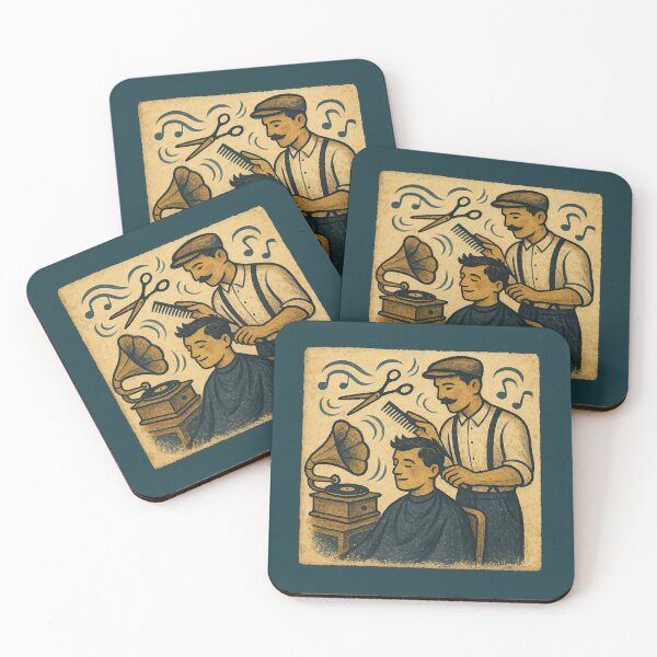 Item preview, Barbershop Groove In Vintage Style designed and sold by EdvvinStudios.