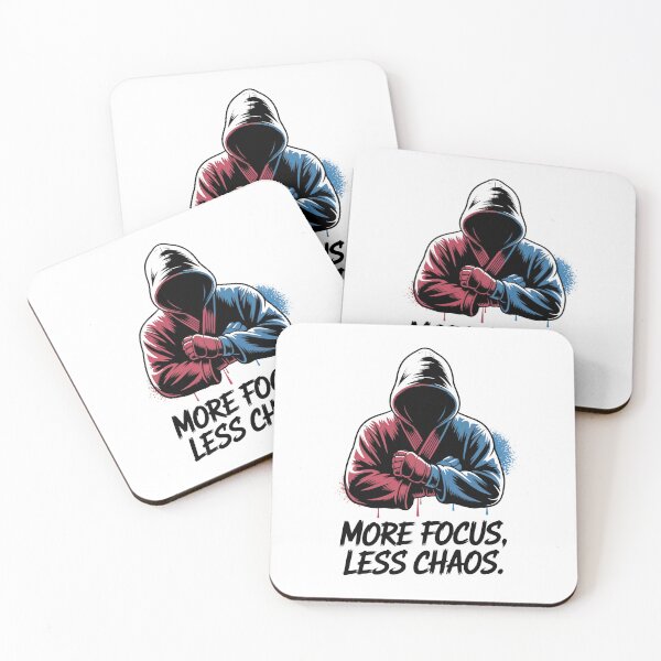 Item preview, More Focus, Less Chaos – Minimalist Fighter Street Art Design designed and sold by WSPrintCrafter.