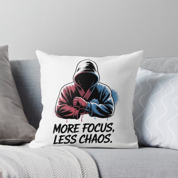 Item preview, More Focus, Less Chaos – Minimalist Fighter Street Art Design designed and sold by WSPrintCrafter.