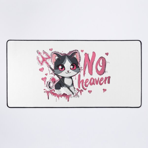 Item preview, “Cute devil cat reporting for duty ?? This ‘No Heaven’ kitty is 90% adorable, 10% chaotic energy. Perfect for anyone who looks sweet… but causes problems on purpose ??” designed and sold by No Heaven.