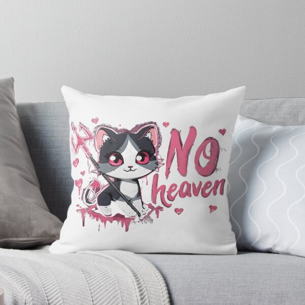 Item preview, “Cute devil cat reporting for duty ?? This ‘No Heaven’ kitty is 90% adorable, 10% chaotic energy. Perfect for anyone who looks sweet… but causes problems on purpose ??” designed and sold by No Heaven.