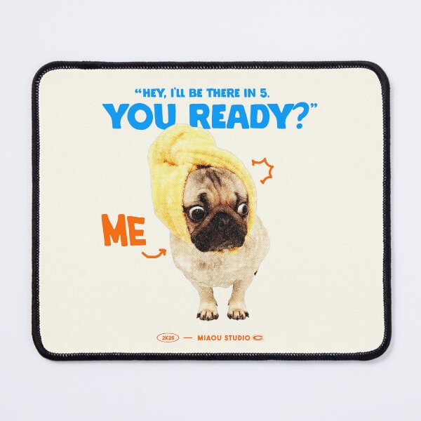 Item preview, Funny Panic Dog Meme – “I’ll Be There in 5” T-Shirt designed and sold by Miaou Studio.