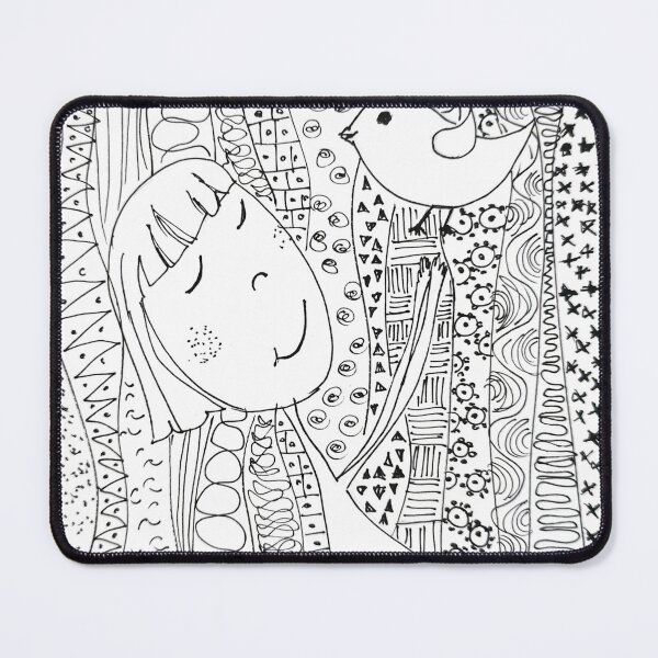 Item preview, Happy little girl with bird designed and sold by Monika Lilit Szirmai .