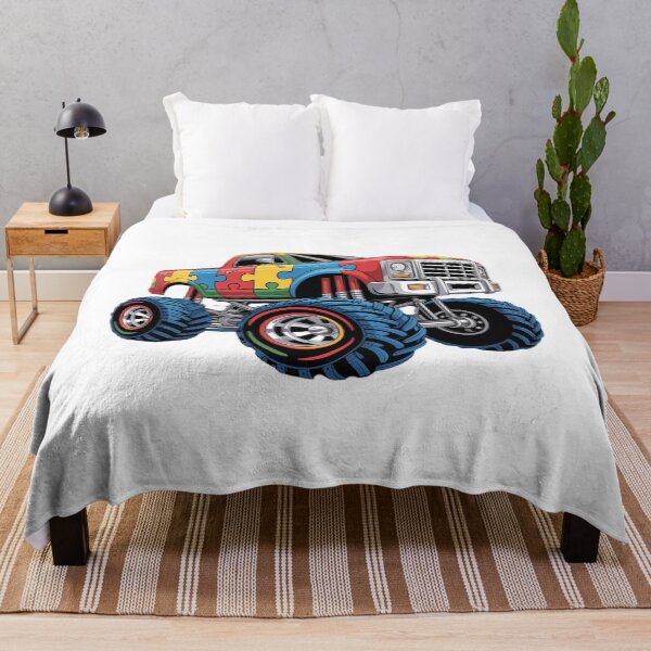 Item preview, Autism Awareness Monster Truck Puzzle designed and sold by DentistLegal.
