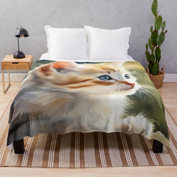 Item preview, Watercolour Kitten in Sunlight designed and sold by CalmnessbyChoice.