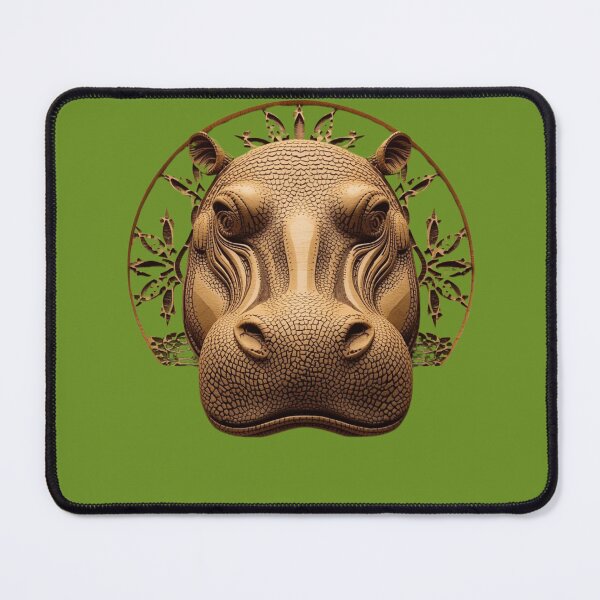 Item preview, Powerful Hippo Wood Carving – Serene Christmas Symbol designed and sold by SavannaStrikes.