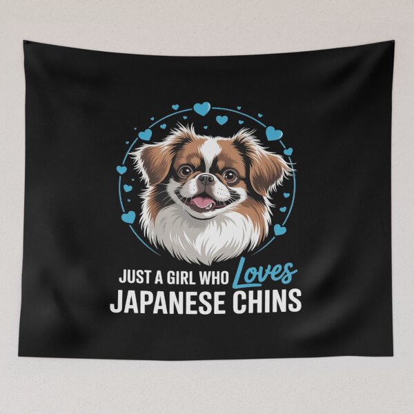 Item preview, Just A Girl Who Loves Japanese Chins Cute Dog Lover  designed and sold by NailMolisa.