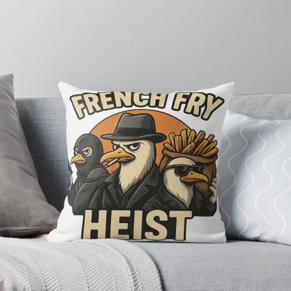 Item preview, Three seagulls in mafia style during the legendary "French Fry Heist" - perfect for anyone who loves humor, cartoon art and crazy beach memes. designed and sold by Ey-Gi.