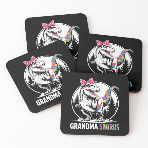 Item preview, Grandmasaurus T rex Dinosaur Grandma Saurus Autism Awareness designed and sold by DentistLegal.