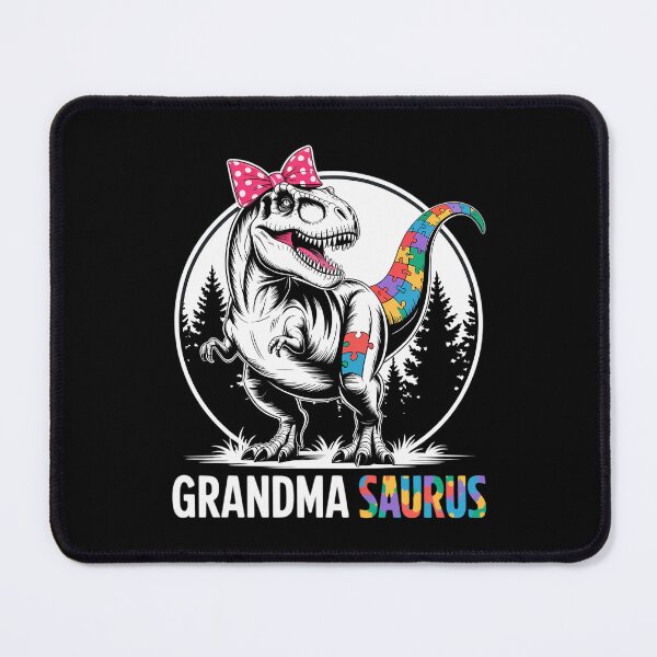 Item preview, Grandmasaurus T rex Dinosaur Grandma Saurus Autism Awareness designed and sold by DentistLegal.