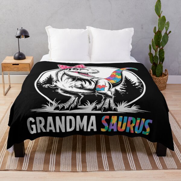 Item preview, Grandmasaurus T rex Dinosaur Grandma Saurus Autism Awareness designed and sold by DentistLegal.
