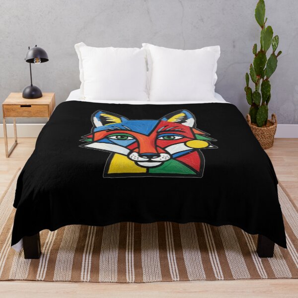 Item preview, Vivid Cubist Fox Portrait designed and sold by FoxVibes.