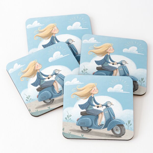 Item preview, Blonde Girl Scooter designed and sold by zangess1.