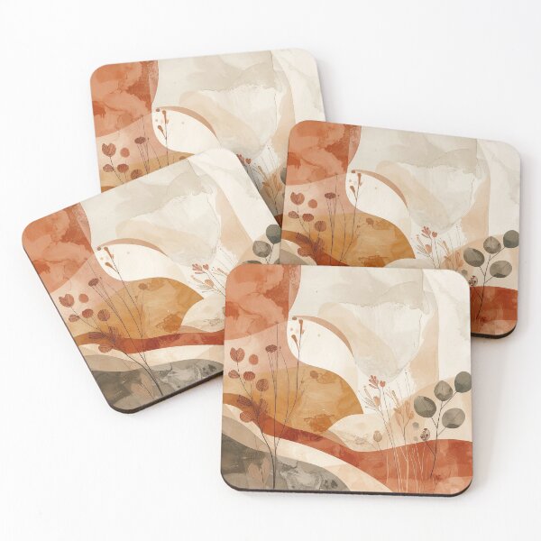 Item preview,       Minimalist boho abstract wall art in warm earthy tones-2 designed and sold by BestDiz.
