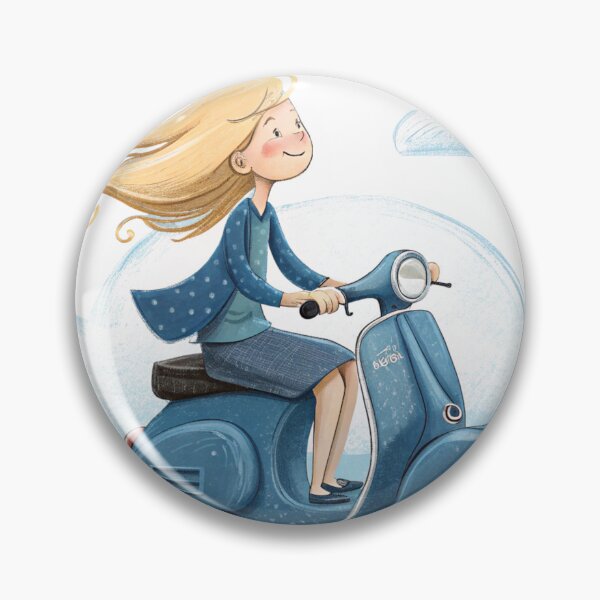 Item preview, Blondie Girl Blue Scooter designed and sold by zangess1.