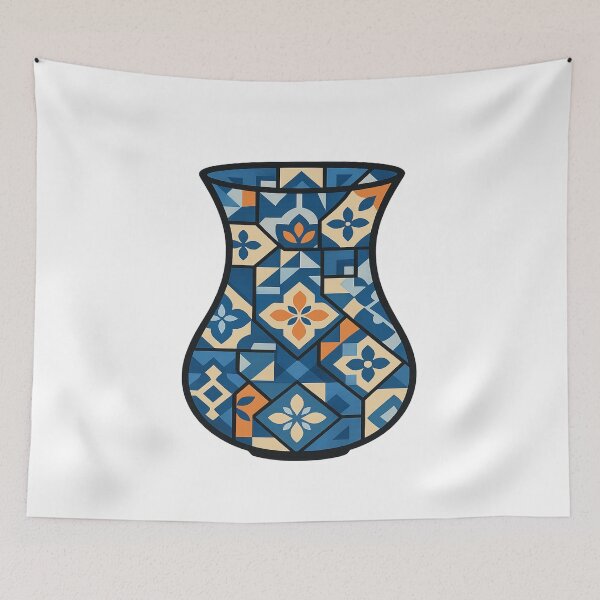 Item preview, Turkish Tea Glass Mosaic Art – Geometric Tile Silhouette | Red Istanbul Design | Turkish Flag Inspired | Turkey Europe Pattern designed and sold by Globalcitytees.