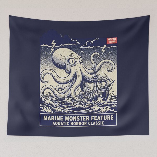 Item preview, Marine Monster Feature - Kraken Octopus Horror Classic designed and sold by AwesomeBeyondLimits.