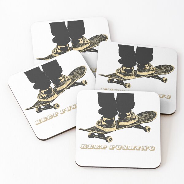 Item preview, Keep pushing skater designed and sold by TrisselShop.