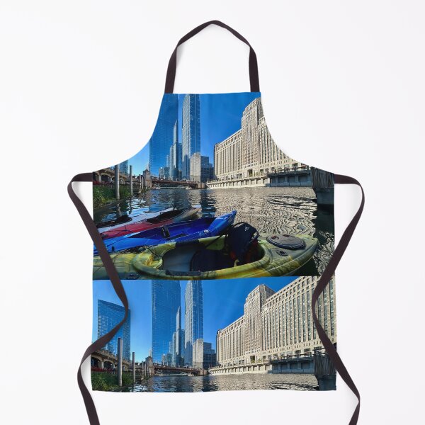 Item preview, Canoe beyond Merchandise Mart on Chicago River designed and sold by vasi imagery.