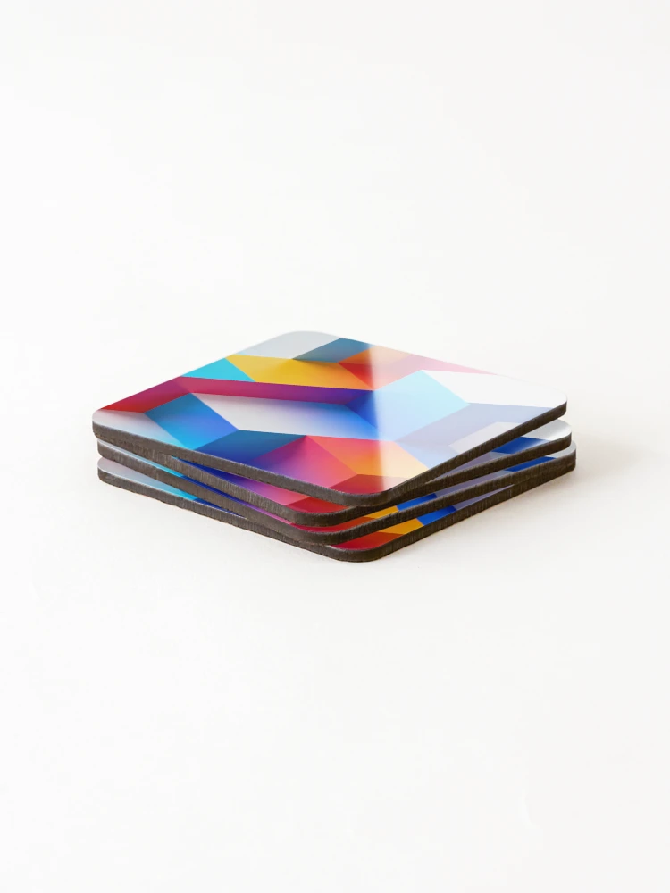 Thumbnail 4 of 5, Coasters (Set of 4), 3D Geometric Modern designed and sold by RIsCD.