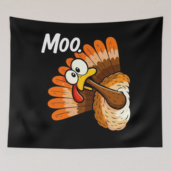 Item preview, Turkey Holiday Funny Thanksgiving 90s Cow Day Moo Festive designed and sold by rebeccathanuos.