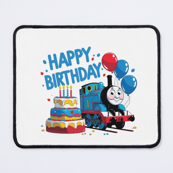 Item preview, Happy birthday ,  cute Thomas the tank engine with birthday cake  designed and sold by nicnacc.