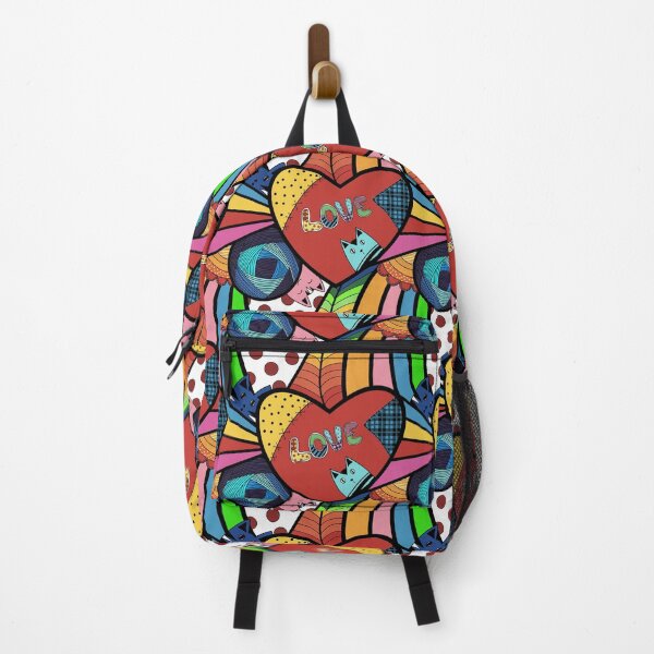 Item preview, Colourful Pop Art Cat Love Heart designed and sold by NoemiMarozsan.