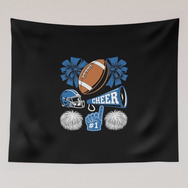 Item preview, Blue Cheer Football Game Day Coquette Bow  designed and sold by MicanCuteStore.