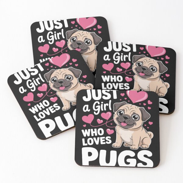Item preview, Just a Girl Who Loves Pugs Floral Cute Dog Lover Pug 1  designed and sold by NailMolisa.