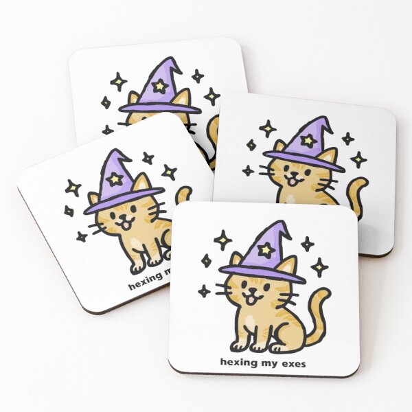 Item preview, Orange Wizard Cat – “Hexing My Exes” Magical Chaos Sticker designed and sold by MartynaMakes.