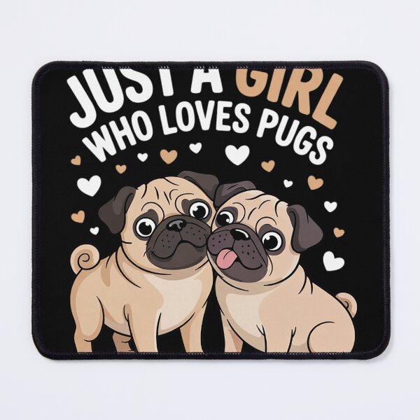Item preview, Just a Girl who loves Pugs Kids Pug Lover Girls  designed and sold by NailMolisa.