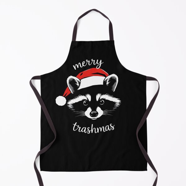 Item preview, Merry Trashmas, Raccoon with Santa Hat, minimalistic designed and sold by QuirkySpark.
