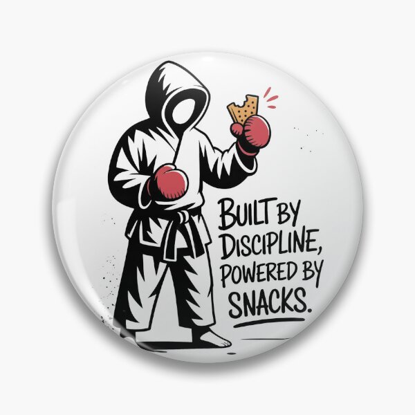Item preview, Built by Discipline, Powered by Snacks – Funny Fighter Street Art designed and sold by WSPrintCrafter.