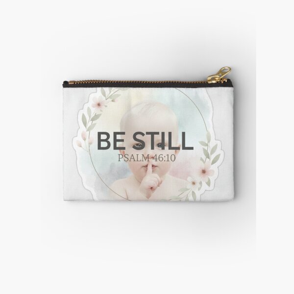 Item preview, Be Still Psalm-Inspired Christian Sticker - with cute baby hashing you to stillness designed and sold by vineartstudio.