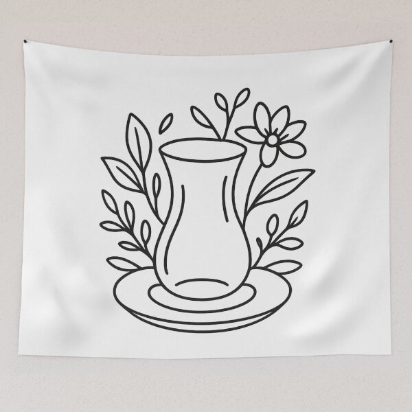 Item preview, Minimalist Turkish Tea Glass Line Art | Modern Vector Design Inspired by Turkey & Istanbul designed and sold by Globalcitytees.