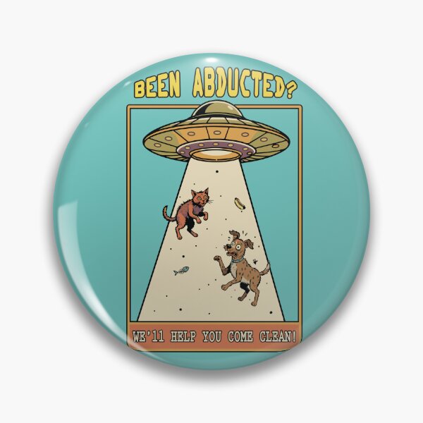 Item preview, Retro UFO Abducting Stray Cat and Dog designed and sold by Mark_ADC.