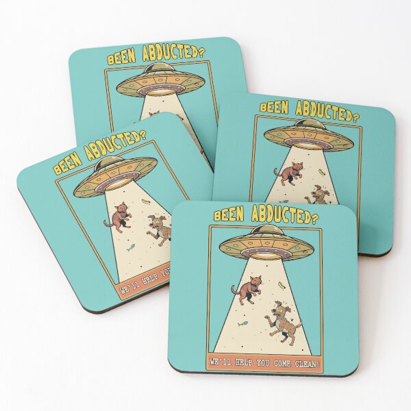 Item preview, Retro UFO Abducting Stray Cat and Dog designed and sold by Mark_ADC.