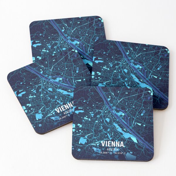 Item preview, Vienna Midnight City Map designed and sold by HomeLivingCo.
