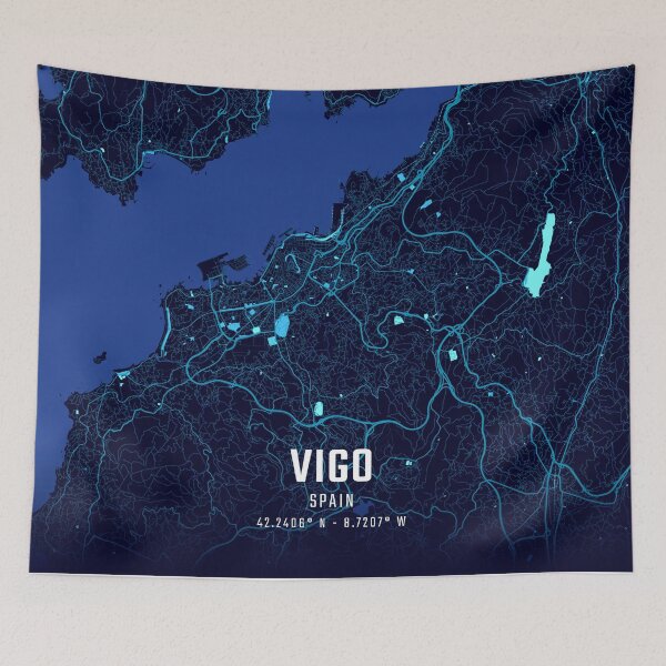 Item preview, Vigo Midnight City Map designed and sold by HomeLivingCo.