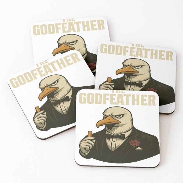 Item preview, “The Godfeather” depicts an elegant seagull as a mafia boss in a tuxedo – complete with a rose, fries, and an iconic gaze. Perfect for humor fans, meme lovers, and anyone who appreciates exceptional designs. designed and sold by Ey-Gi.