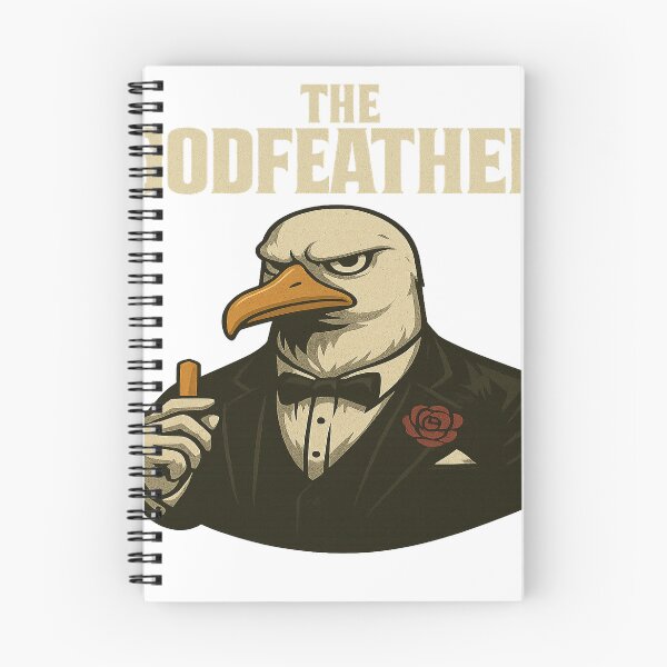 Item preview, “The Godfeather” depicts an elegant seagull as a mafia boss in a tuxedo – complete with a rose, fries, and an iconic gaze. Perfect for humor fans, meme lovers, and anyone who appreciates exceptional designs. designed and sold by Ey-Gi.