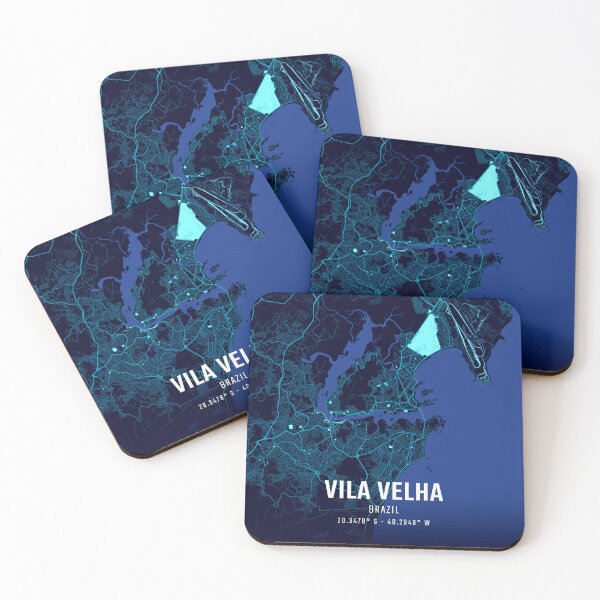 Item preview, Vila Velha Midnight City Map designed and sold by HomeLivingCo.