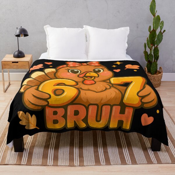 Item preview, Cute Turkey Six Seven Number Bruh Funny Autumn Cartoon Design designed and sold by HuserPiri.